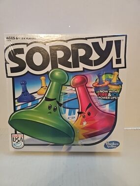Hasbro Sorry! Board Game - Green & Red Pawns